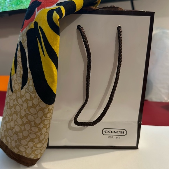 Coach silk and cotton square scarf - Picture 1 of 4